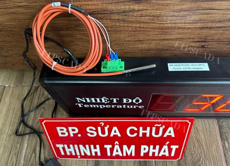 bảng điện tử hiển thị nhiệt độ đầu dò pt100